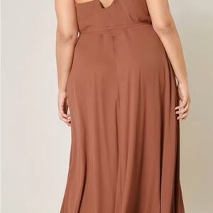 Elegant Brown Maxi Dress